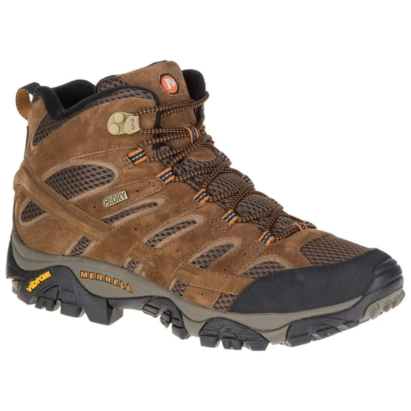 MERRELL Men's Moab 2 Mid Waterproof Hiking Boots, Earth, Wide 1 MERRELL Men's Moab 2 Mid Waterproof Hiking Boots, Earth, Wide